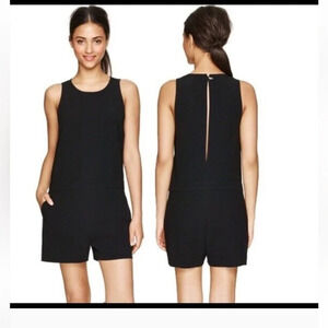 Babaton Salvador Romper, black  size 4 minimalist casual summer outfit.